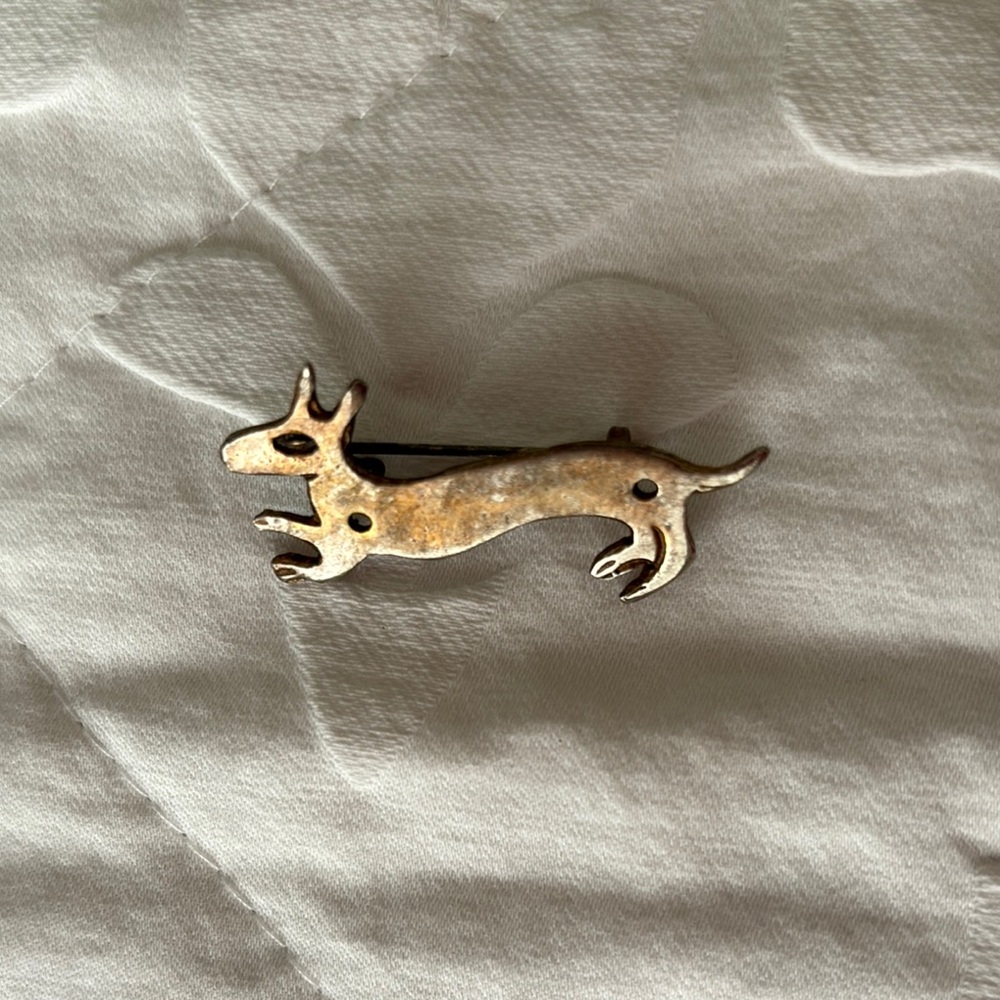 Metal Artisan Dachshund Lapel Pin Sausage Dog Weener Dog Dog Lover Jewelry